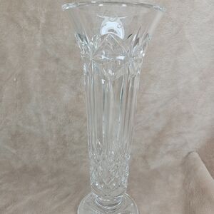 Vase Waterford Crystal Balmoral 9" Tall Starbust Footed Vase. Preowned